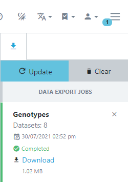Genotypic export asynchronous status