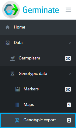 Genotypic export menu item